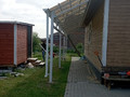 односкатный навес из профилированного поликарбоната